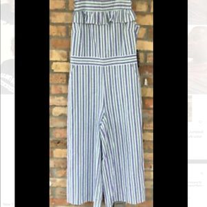 New York and Company Stripped Jumpsuit